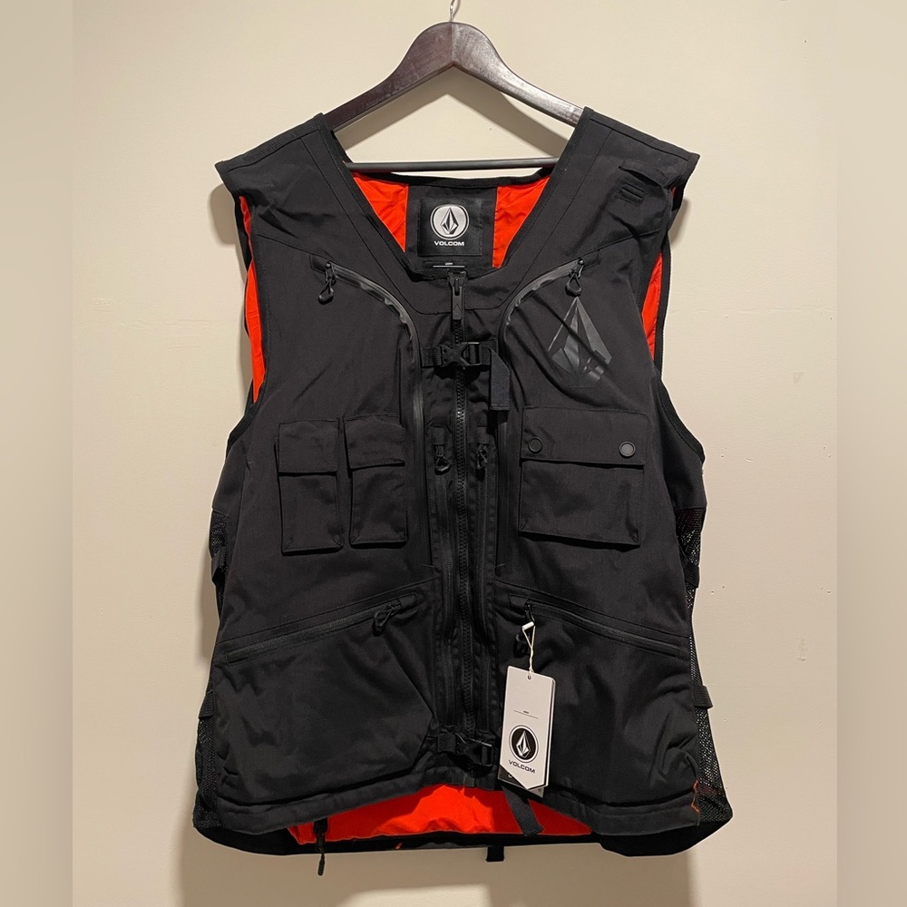 NEW Volcom Iguchi Slack Vest Men's XL Snowboard Skiing Snowmobile Black-NWT $280